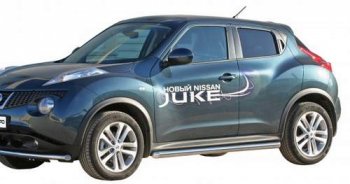 Защита порогов ТехноСфера (Техно Сфера) (нержавейка, 63.5 mm) Nissan Juke  1 YF15 (2010-2020) дорестайлинг, рестайлинг