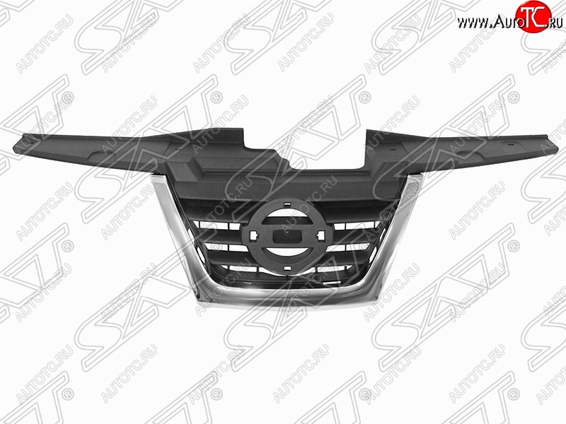 7 599 р. Решетка радиатора (хром/ центр. часть) SAT Nissan Juke 1 YF15 дорестайлинг (2010-2014) (Неокрашенная)  с доставкой в г. Майкоп