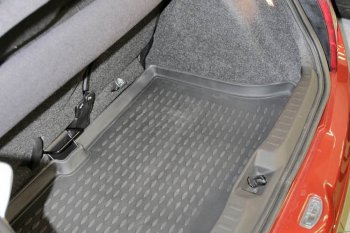 1 489 р. Коврик багажника Element (полиуретан) Nissan Micra K12 5 дв. дорестайлинг (2002-2005) (Черный)  с доставкой в г. Майкоп. Увеличить фотографию 2