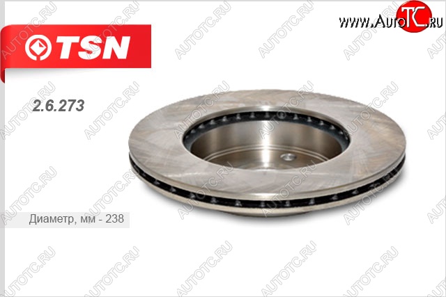1 379 р. Диск тормозной передний (1.0/1.4/1.5D) TSN Nissan Micra K11 5 дв. дорестайлинг (1992-2000)  с доставкой в г. Майкоп