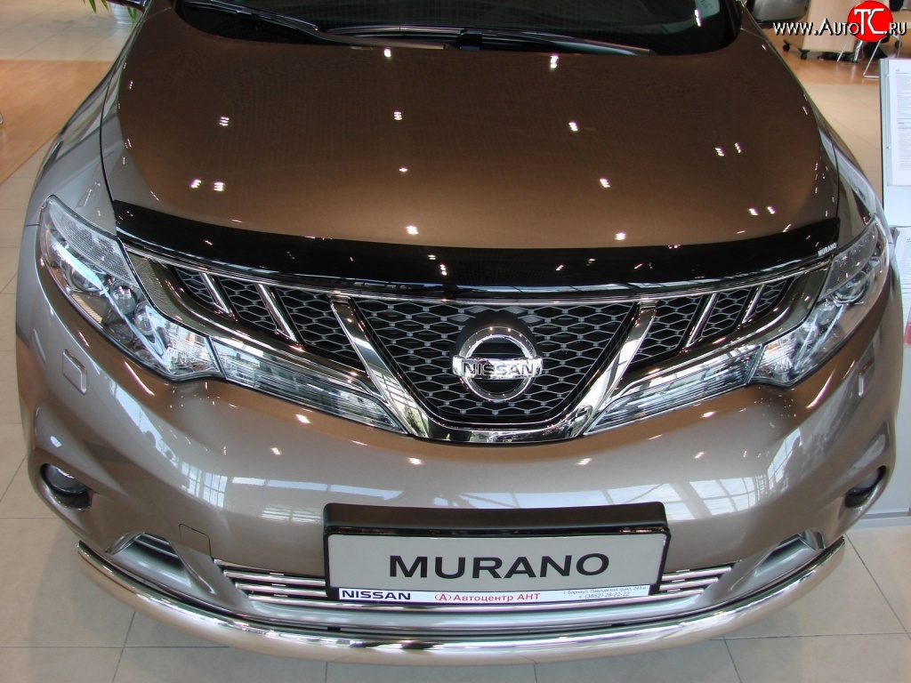 4 599 р. Дефлектор капота NovLine Nissan Murano 2 Z51 дорестайлинг (2008-2011)  с доставкой в г. Майкоп