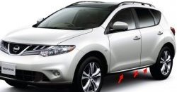13 649 р. Передний левый молдинг двери 80871-1AA2A Nissan Murano 2 Z51 дорестайлинг (2008-2011) (Неокрашенные)  с доставкой в г. Майкоп. Увеличить фотографию 2