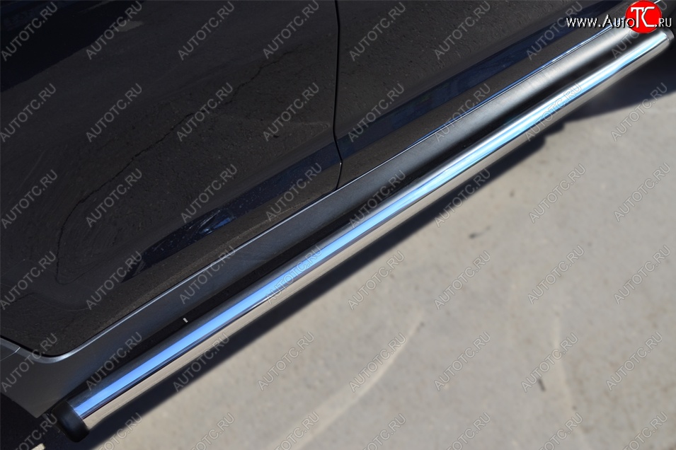21 649 р. Защита порогов (Ø76 мм) SLITKOFF  Nissan Murano  2 Z51 (2008-2016) дорестайлинг, рестайлинг (Вариант 2 (пластиковые заглушки))  с доставкой в г. Майкоп