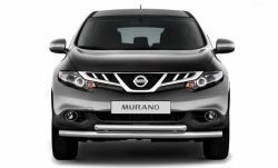 9 399 р. Двойная защита переднего бампера Petroil Tuning (из труб диаметрами по 63 мм) Nissan Murano 2 Z51 рестайлинг (2010-2016)  с доставкой в г. Майкоп. Увеличить фотографию 2