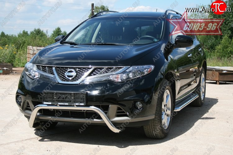 13 679 р. Защита переднего бампера Souz-96 (d60) Nissan Murano 2 Z51 рестайлинг (2010-2016)  с доставкой в г. Майкоп