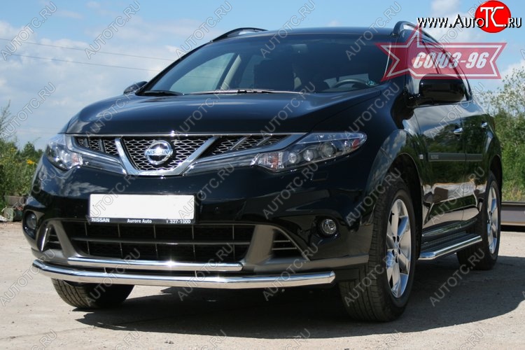 15 929 р. Защита переднего бампера двойная Souz-96 (d460/42) Nissan Murano 2 Z51 рестайлинг (2010-2016)  с доставкой в г. Майкоп