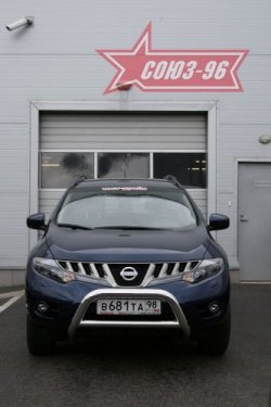 19 169 р. Защита переднего бампера Souz-96 (d76) Nissan Murano 2 Z51 дорестайлинг (2008-2011)  с доставкой в г. Майкоп. Увеличить фотографию 2