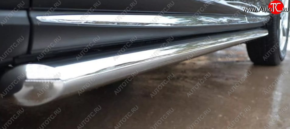 23 799 р. Защита порогов из круглой трубы диаметром 76 мм (дорестайлинг) SLITKOFF  Nissan Murano  2 Z51 (2008-2016) дорестайлинг, рестайлинг  с доставкой в г. Майкоп