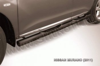 Защита порогов Slitkoff Nissan Murano  2 Z51 (2010-2016) рестайлинг