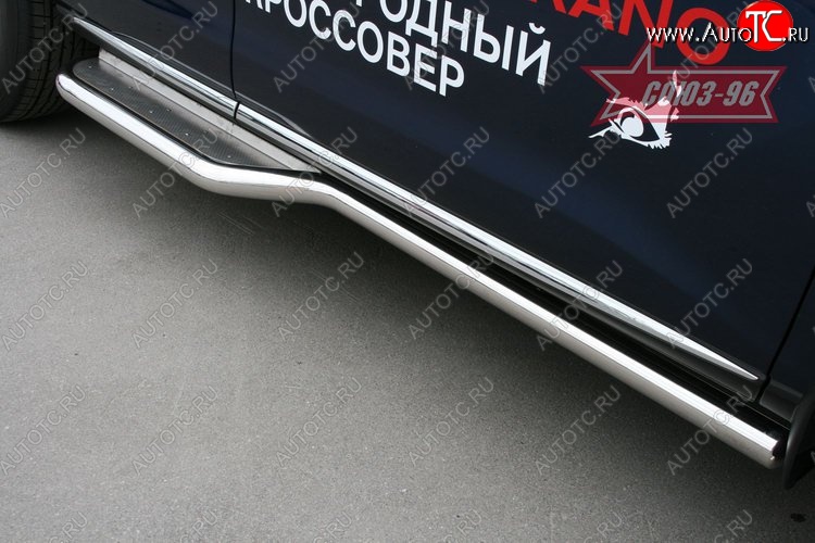 16 424 р. Защита порогов с листом (под задние двери) Souz-96 (d60). Nissan Murano 2 Z51 рестайлинг (2010-2016)  с доставкой в г. Майкоп