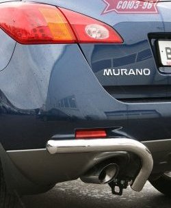 9 314 р. Защита заднего бампера из боковых уголков Souz-96 (d60) Nissan Murano 2 Z51 дорестайлинг (2008-2011)  с доставкой в г. Майкоп. Увеличить фотографию 2