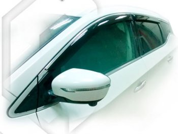 Дефлектора окон CA-Plastic Nissan Murano 3 Z52 дорестайлинг (2015-2022) (Classic полупрозрачный, Без хром.молдинга)