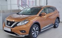 18 999 р. Защита переднего бампера (2 трубыØ42 мм, нержавейка) SLITKOFF  Nissan Murano  3 Z52 (2015-2022) дорестайлинг  с доставкой в г. Майкоп. Увеличить фотографию 2
