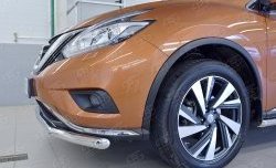 16 849 р. Защита переднего бампера (Ø63 мм, нержавейка) SLITKOFF  Nissan Murano  3 Z52 (2015-2022) дорестайлинг  с доставкой в г. Майкоп. Увеличить фотографию 3