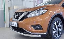 16 849 р. Защита переднего бампера (Ø63 мм, нержавейка) SLITKOFF  Nissan Murano  3 Z52 (2015-2022) дорестайлинг  с доставкой в г. Майкоп. Увеличить фотографию 4