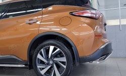 15 949 р. Защита заднего бампера (Ø42 мм волна, нержавейка) SLITKOFF  Nissan Murano  3 Z52 (2015-2022) дорестайлинг  с доставкой в г. Майкоп. Увеличить фотографию 3