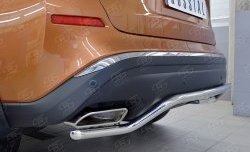 15 949 р. Защита заднего бампера (Ø42 мм волна, нержавейка) SLITKOFF  Nissan Murano  3 Z52 (2015-2022) дорестайлинг  с доставкой в г. Майкоп. Увеличить фотографию 4
