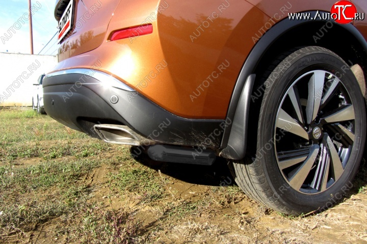 4 999 р. Уголки d57  Nissan Murano  3 Z52 (2015-2022) дорестайлинг (Цвет: серебристый)  с доставкой в г. Майкоп