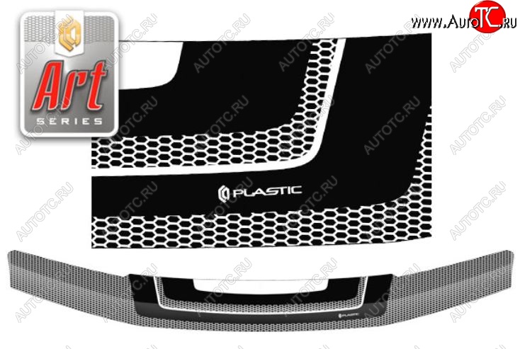 2 199 р. Дефлектор капота CA-Plastiс  Nissan Navara  2 D40 (2010-2016) рестайлинг (Серия Art серебро)  с доставкой в г. Майкоп