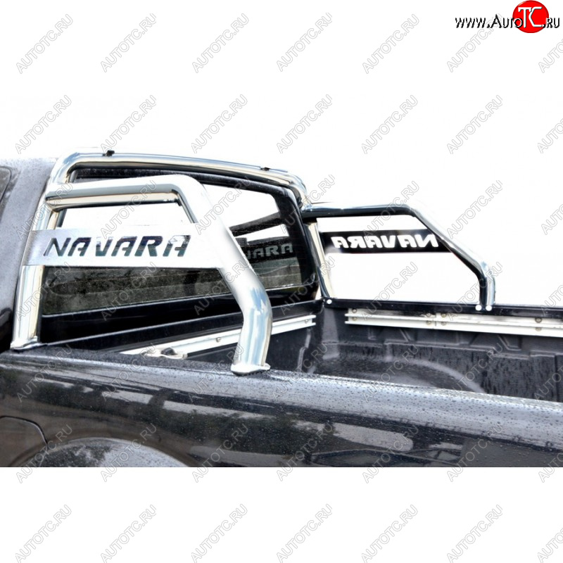 35 699 р. Защитная дуга багажника ТехноСфера (Техно Сфера) (d63.5 mm)  Nissan Navara  2 D40 (2004-2016) дорестайлинг, рестайлинг (Нержавейка полированная)  с доставкой в г. Майкоп