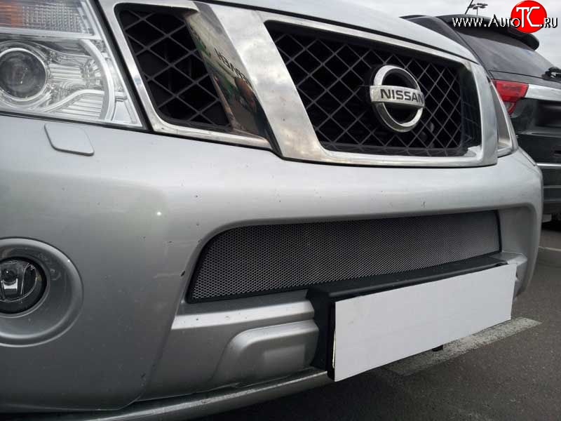 1 839 р. Сетка на бампер (рестайлинг) Novline Nissan Navara 2 D40 дорестайлинг (2004-2010)  с доставкой в г. Майкоп
