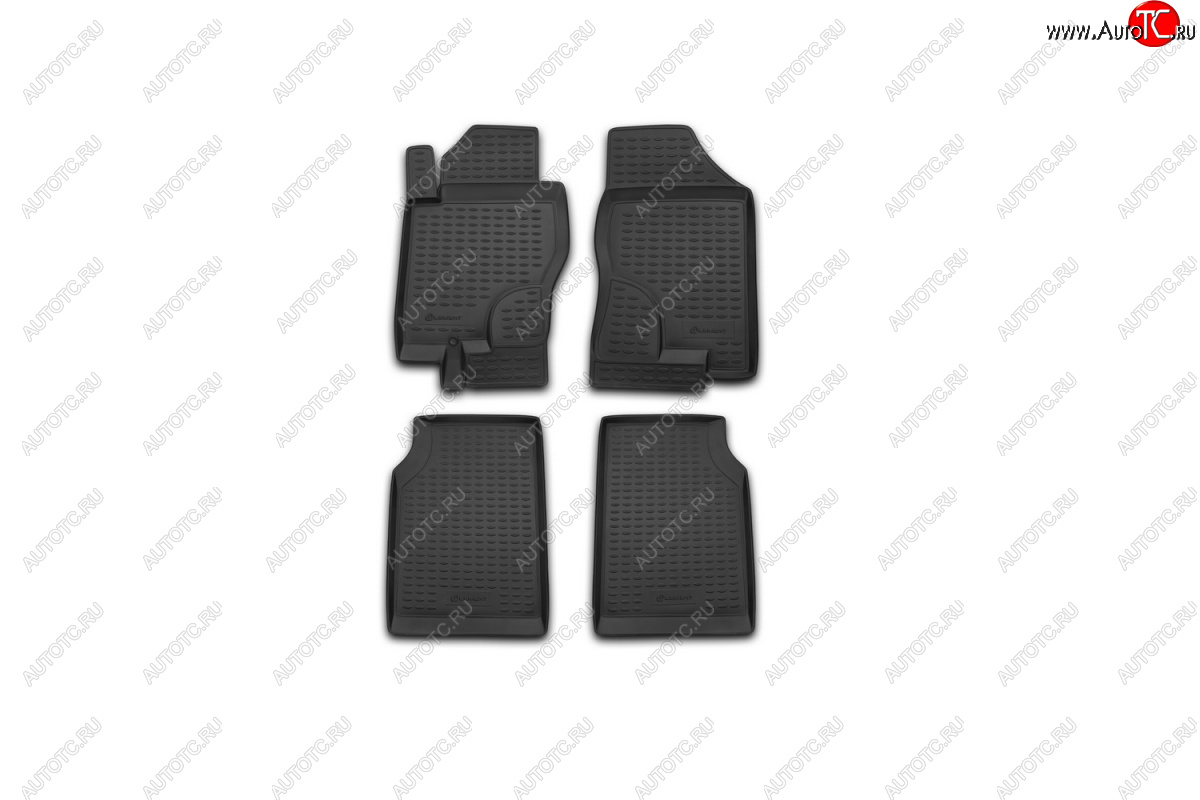 2 899 р. Комплект 3D ковриков салона Element (полиуретан) МКПП Nissan Navara 2 D40 дорестайлинг (2004-2010) (Черные)  с доставкой в г. Майкоп