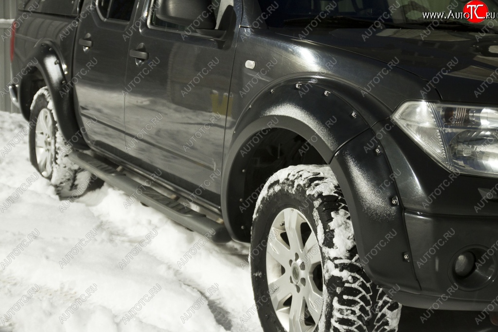 17 599 р. Накладки на колёсные арки RA (комплект) Nissan Navara 2 D40 дорестайлинг (2004-2010) (Поверхность шагрень)  с доставкой в г. Майкоп