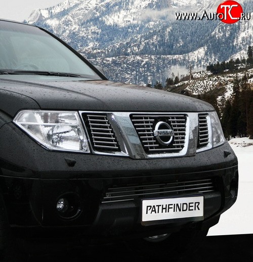 3 896 р. Декоративная вставка воздухозаборника Souz-96 Nissan Navara 2 D40 дорестайлинг (2004-2010)  с доставкой в г. Майкоп