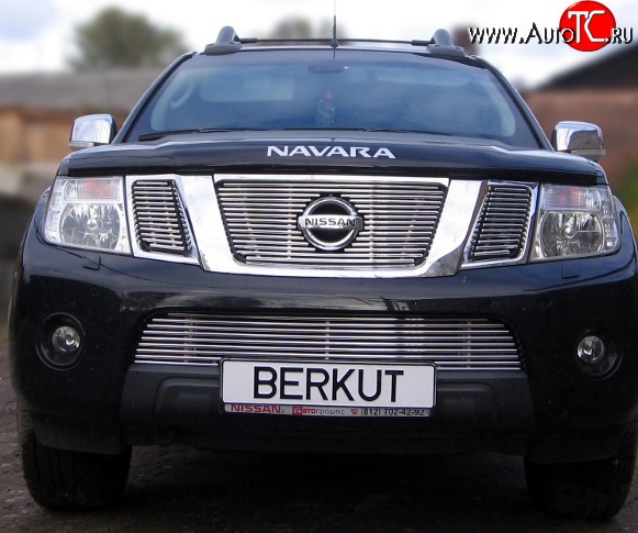 6 799 р. Декоративная вставка решетки радиатора (рестайлинг) Berkut Nissan Navara 2 D40 дорестайлинг (2004-2010)  с доставкой в г. Майкоп