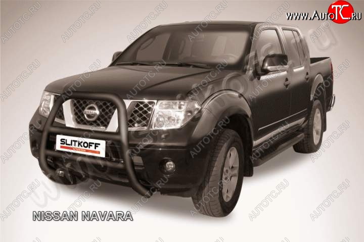 27 449 р. Кенгурятник d76 высокий Nissan Navara 2 D40 дорестайлинг (2004-2010) (Цвет: серебристый)  с доставкой в г. Майкоп