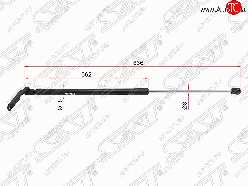 999 р. Левый упор крышки багажника (газовый) SAT Nissan Note 2 E12 дорестайлинг (2012-2016)  с доставкой в г. Майкоп