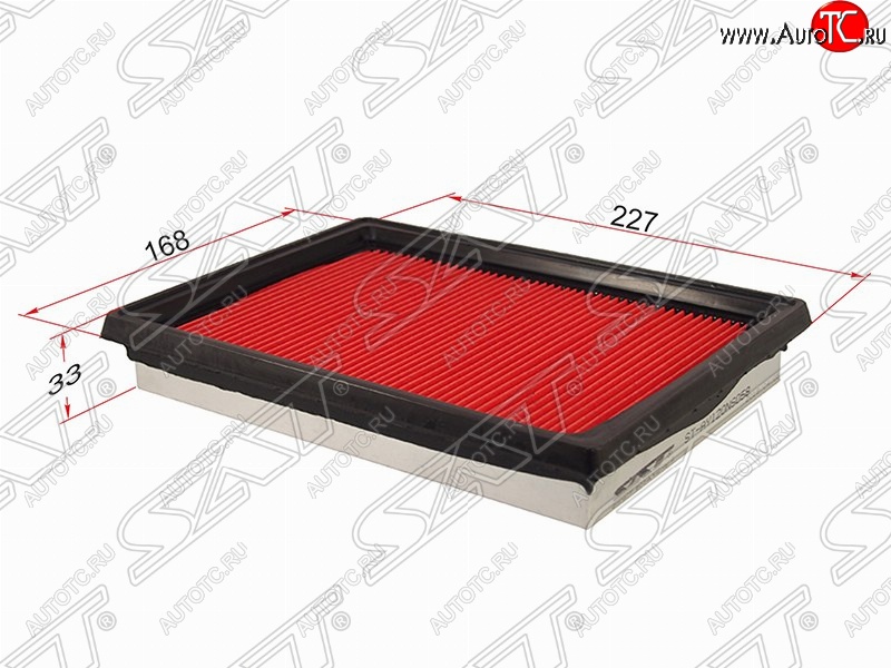 241 р. Фильтр воздушный двигателя SAT (227х168х33 mm)  Nissan Note  2 (2012-2020) E12 дорестайлинг, E12 рестайлинг  с доставкой в г. Майкоп