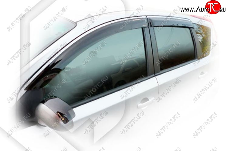 1 999 р. Дефлектора окон (правый руль) CA-Plastic  Nissan Note  1 (2004-2008) E11 дорестайлинг (Classic полупрозрачный, Без хром.молдинга)  с доставкой в г. Майкоп