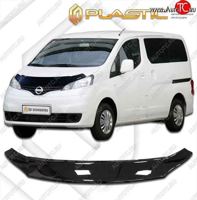 1 999 р. Дефлектор капота CA-Plastik  Nissan NV200  Euro (2009-2025) (Classic черный, Без надписи)  с доставкой в г. Майкоп
