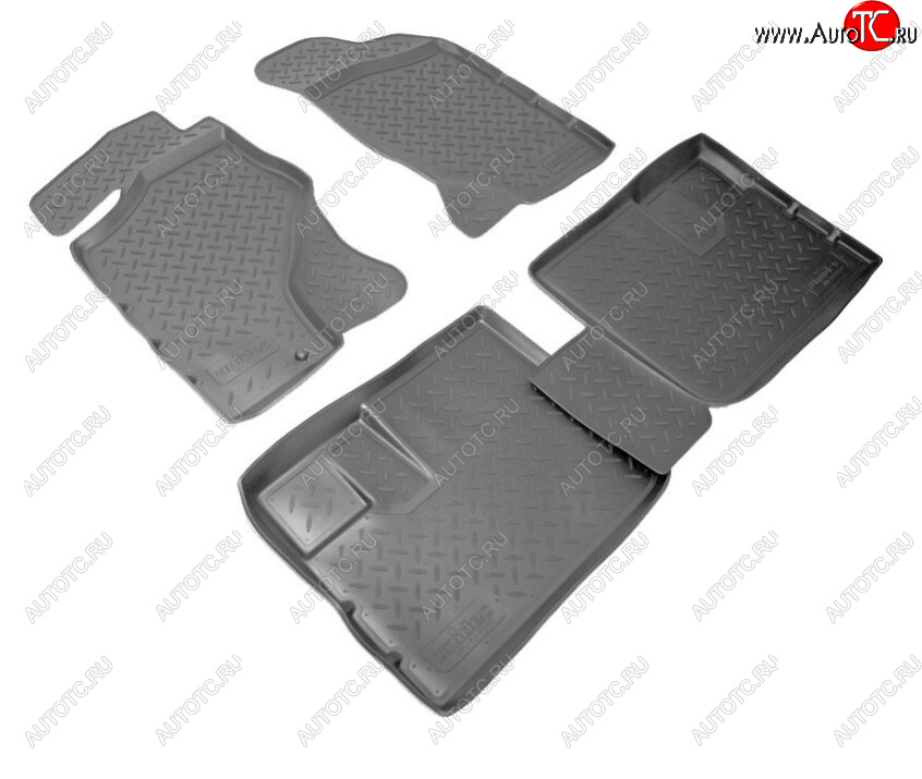 2 599 р. Комплект ковриков в салон Norplast Unidec Nissan NP300 (2008-2013) (Цвет: черный)  с доставкой в г. Майкоп