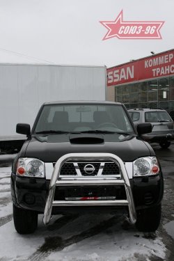 17 459 р. Защита переднего бампера Souz-96 (d76) Nissan NP300 (2008-2013)  с доставкой в г. Майкоп. Увеличить фотографию 2