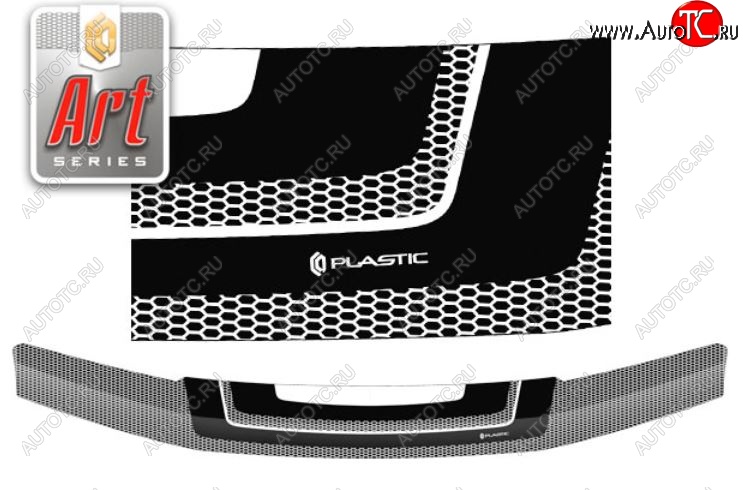2 199 р. Дефлектор капота CA-Plastiс  Nissan Pathfinder  R51 (2004-2007) дорестайлинг (Серия Art серебро)  с доставкой в г. Майкоп