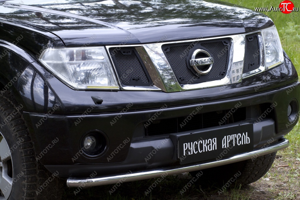 2 679 р. Защитная сетка решетки переднего бампера РА Nissan Pathfinder R51 дорестайлинг (2004-2007)  с доставкой в г. Майкоп