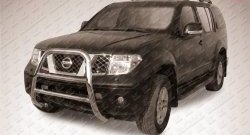 Усиленная высокая защита переднего бампера из трубы диаметром 76 мм Slitkoff Nissan Pathfinder  R51 (2004-2007) дорестайлинг