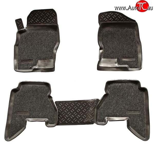 3 369 р. Комплект ковриков в салон Aileron 4 шт. (полиуретан, покрытие Soft) Nissan Pathfinder R51 дорестайлинг (2004-2007)  с доставкой в г. Майкоп