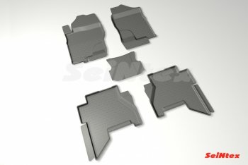 Износостойкие резиновые коврики в салон с высоким бортом Seintex Nissan Pathfinder  R51 (2004-2014) дорестайлинг, рестайлинг