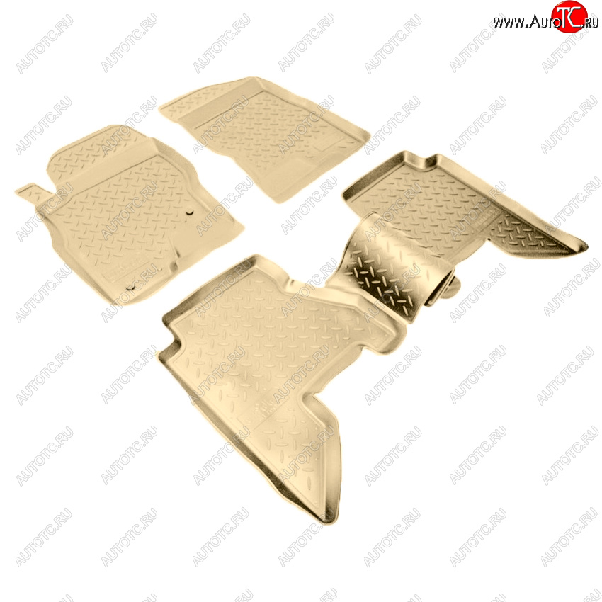3 499 р. Коврики салона Norplast Unidec  Nissan Pathfinder  R51 (2004-2014) дорестайлинг, рестайлинг (Цвет: бежевый)  с доставкой в г. Майкоп