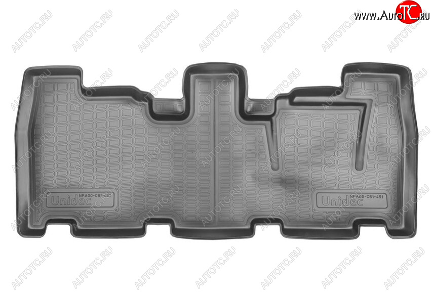 1 039 р. Коврик салонный Norplast Unidec (3-й ряд)  Nissan Pathfinder  R51 (2004-2014) дорестайлинг, рестайлинг (Цвет: черный)  с доставкой в г. Майкоп