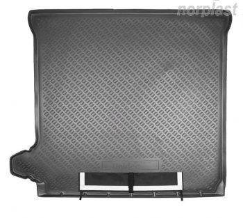 Коврик багажника Norplast Nissan Pathfinder  R51 (2004-2014) дорестайлинг, рестайлинг (Черный, с погрузочным ковриком (фартуком))
