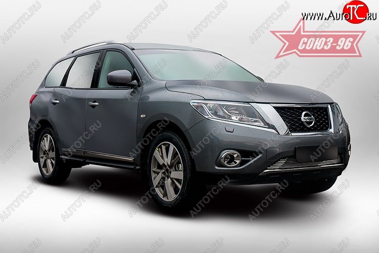 5 399 р. Декоративный элемент воздухозаборника Souz-96 (d10) Nissan Pathfinder R52 дорестайлинг (2012-2017)  с доставкой в г. Майкоп