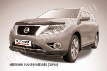 Защита переднего бампер Slitkoff Nissan Pathfinder  R52 (2012-2017) дорестайлинг