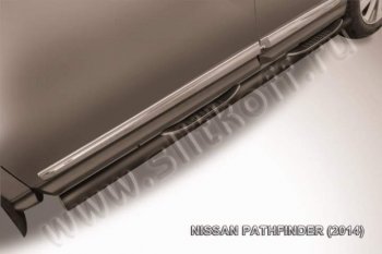 Защита порогов Slitkoff Nissan Pathfinder  R52 (2012-2017) дорестайлинг