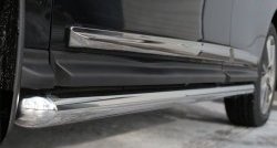 70 999 р. Защита порогов из круглой трубы диаметром 63 мм Russtal Nissan Pathfinder R52 дорестайлинг (2012-2017) (Защита порогов с со скосами на торцах (вариант 1))  с доставкой в г. Майкоп. Увеличить фотографию 2
