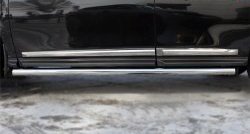 70 999 р. Защита порогов из круглой трубы диаметром 63 мм Russtal Nissan Pathfinder R52 дорестайлинг (2012-2017) (Защита порогов с со скосами на торцах (вариант 1))  с доставкой в г. Майкоп. Увеличить фотографию 9