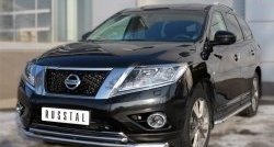 24 649 р. Широкая защита порогов SLITKOFF Nissan Pathfinder R52 дорестайлинг (2012-2017)  с доставкой в г. Майкоп. Увеличить фотографию 4